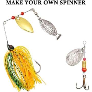 SUPERFINDINGS 300PCS 5 Styles Fishing Attractor Spinner Blades 3 Color Deep Cup Spinner Blades Spoons Rigs Fishing Spinner Blades Baits DIY Fishing Lures Accessories,5~8mmx11~13mm