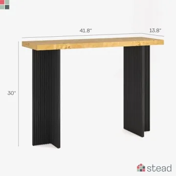 Fluted Console Table for Narrow Spaces and Entryways