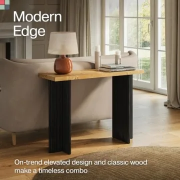 Fluted Console Table for Narrow Spaces and Entryways