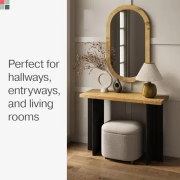 Fluted Console Table for Narrow Spaces and Entryways