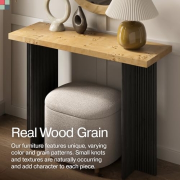 Fluted Console Table for Narrow Spaces and Entryways