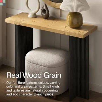 Fluted Console Table for Narrow Spaces and Entryways