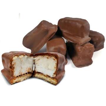 Gourmet Smores! Ready to Eat Handcrafted Milk Chocolate, Graham Cracker, Burnt Marshmallow Candy. S?...