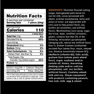 Gourmet Smores! Ready to Eat Handcrafted Milk Chocolate, Graham Cracker, Burnt Marshmallow Candy. S’more Cookie Bars (No need for Smores Kit, Maker, Caddy, Sticks or Fire Pit) 2 6-Packs - 12 Smores