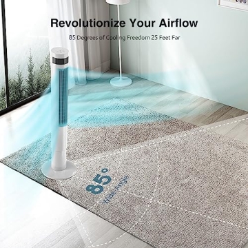 R.W.FLAME Tower Fan Remote Control Quiet Efficient Cooling