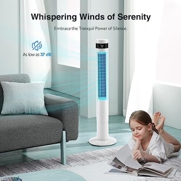 R.W.FLAME Tower Fan Remote Control Quiet Efficient Cooling