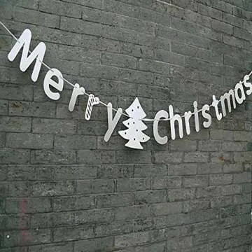 BinaryABC Merry Christmas Garland Banner for Decor