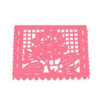 Super Value Depot Two Large Plastic Mexican ?Papel Picado? Banners. (Over 16 feet Long Each Banner). 20 Individual pannels. (10 pannels per Banner). A Colorful Touch for Your Celebrations.