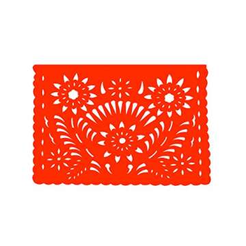 Super Value Depot Two Large Plastic Mexican ?Papel Picado? Banners. (Over 16 feet Long Each Banner). 20 Individual pannels. (10 pannels per Banner). A Colorful Touch for Your Celebrations.