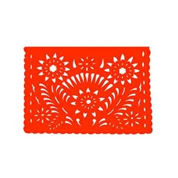 Super Value Depot Two Large Plastic Mexican ?Papel Picado? Banners. (Over 16 feet Long Each Banner). 20 Individual pannels. (10 pannels per Banner). A Colorful Touch for Your Celebrations.