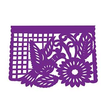 Super Value Depot Two Large Plastic Mexican ?Papel Picado? Banners. (Over 16 feet Long Each Banner). 20 Individual pannels. (10 pannels per Banner). A Colorful Touch for Your Celebrations.