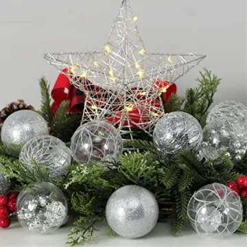 Clear Christmas Ball Ornaments Set – Stylish and Shatterproof 2.36 Inch Decorations for Festive Cheer!