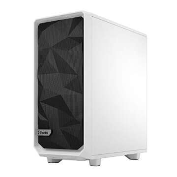 Fractal Design Meshify 2 Compact White ATX Flexible High-Airflow Tempered Glass Window Mid Tower Computer Case