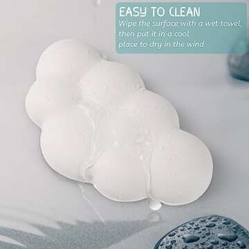 Cloud Wrist Rest for Mouse, Superfine Memory Foam Soft Gel Wrist Support Pad, Ergonomic Wrist Pain Relief Mouse Pad Wrist Support with Anti-Skid Base for Office, Computer, Laptop（White）