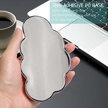 Cloud Wrist Rest for Mouse, Superfine Memory Foam Soft Gel Wrist Support Pad, Ergonomic Wrist Pain Relief Mouse Pad Wrist Support with Anti-Skid Base for Office, Computer, Laptop（White）