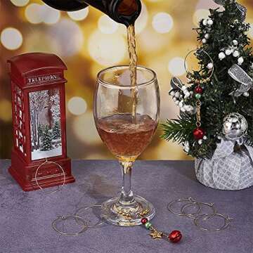 UNICRAFTALE 100pcs 30mm Wine Glass Charms Rings Golden Stainless Steel Beading Hoop Earring Dangle H...