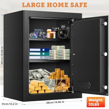2.5 Cu ft Digital Security Safe Box - Fireproof & Waterproof
