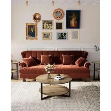 LEEMTORIG Elegant Round Coffee Table with Storage