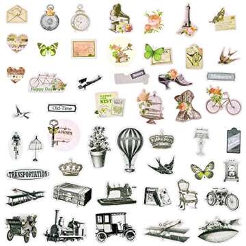 FaCraft Scrapbooking Supplies Vintage Ephemera 50 PCS