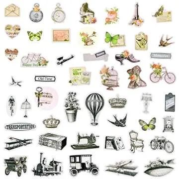 FaCraft Scrapbooking Supplies Vintage Ephemera 50 PCS