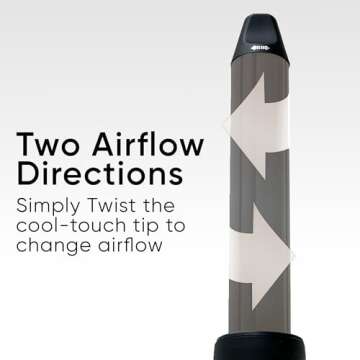 L’Brise Paris Air Wrap Hair Styler, 1.25 Inch, Hair Dryer, Curling Iron, & Hair Straightener in 1 Hair Styling Tool Without Heat Damage, Coanda Titanium Technology, 5 Attachments, Long Thick Barrel