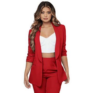 Stylish SweatyRocks Women's 2 Piece Suit Set for Office