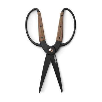 Barebones Garden Scissors - Walnut Plant Scissors - Garden Supplies and Indoor Plant Accessories - Plant Shears with Wide Handles - Comfortable Fit Hand Pruners (Large)