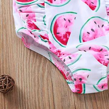 Happy Town Baby Girl Summer Swimsuit - Ruffle & Fun