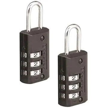 Master Lock Black Set Your Own Combination Luggage Lock, Custom Combo Suitcase Padlock for Travel Ba...