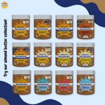 MaraNatha Natural Crunchy Almond Butter, No Stir, 12 Ounce Jar