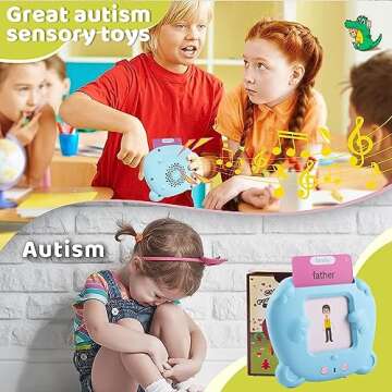 Talking Flash Cards for Toddlers 1 2 3 4 5 Years, 224 Sight Words, Autism Sensory Toys for Autistic Children,Learning Montessori Toys, Educational Preschool Gifts for Kids Ages 2-4