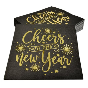 100 Count Cheers To The New Year Cocktail Napkins