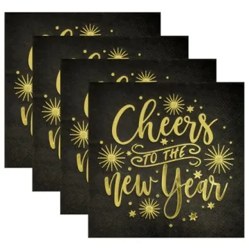 100 Count Cheers To The New Year Cocktail Napkins