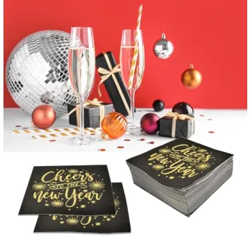 100 Count Cheers To The New Year Cocktail Napkins