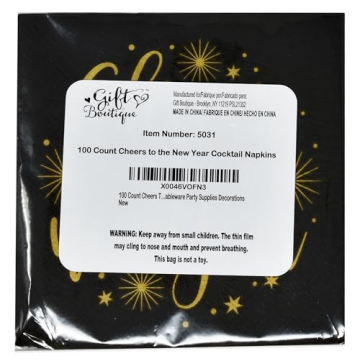 100 Count Cheers To The New Year Cocktail Napkins