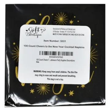 100 Count Cheers To The New Year Cocktail Napkins