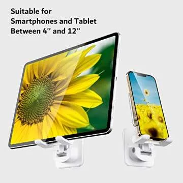 PZOZ Adjustable Wall Mount Phone Holder for All Smartphones