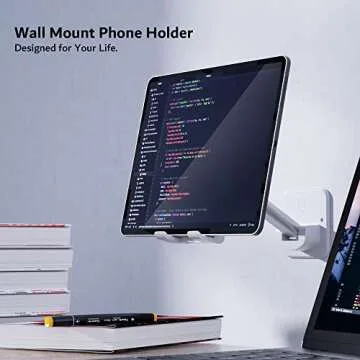 PZOZ Adjustable Wall Mount Phone Holder for All Smartphones