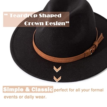 Lisianthus Vintage Wide Brim Fedora Hat - Stylish Comfort