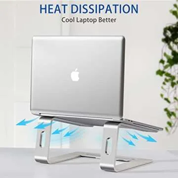Svarog Laptop Stand, Detachable Computer Stand, Ergonomic Aluminum Laptop Stand for Desk, Laptop Riser Notebook Holder Compatible with MacBook Pro Air, Lenovo, HP, Dell, More 10-17" Laptops (Sliver)