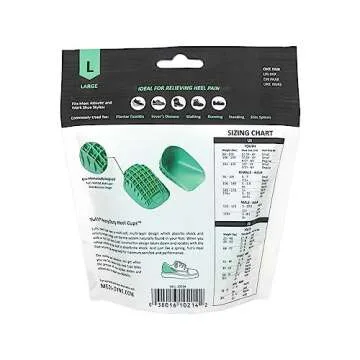 Tuli's Heavy Duty Heel Cups, Cushion Insert for Shock Absorption, Plantar Fasciitis, Sever’s Disease and Heel Pain, Made in the USA, Large, 1 Pair