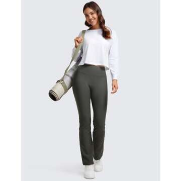 CRZ YOGA Women's Pima Cotton Long Sleeve Workout Shirt