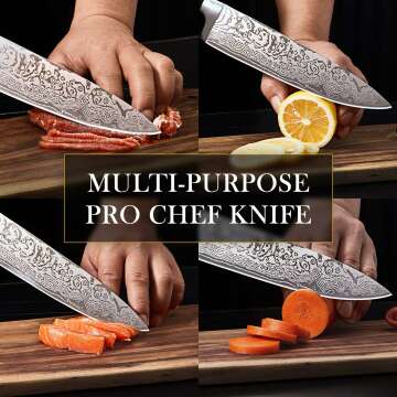 10-Piece MICHELANGELO Kitchen Knife Set with Chef's Knife