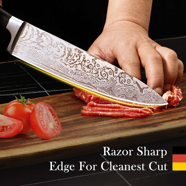 10-Piece MICHELANGELO Kitchen Knife Set with Chef's Knife