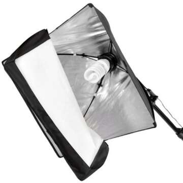 CowboyStudio 2275 Watt Digital Video Continuous Softbox Lighting Kit with Boom and Carrying Case, 2000w Boom Kit