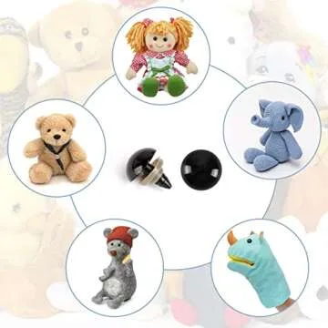 OUTUXED 520pcs Plastic Safety Eyes and Noses for Crafts