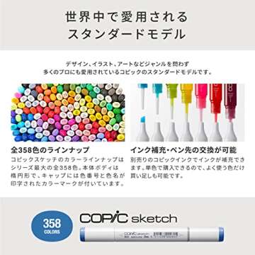 Copic Sketch Basic 72 Color Set