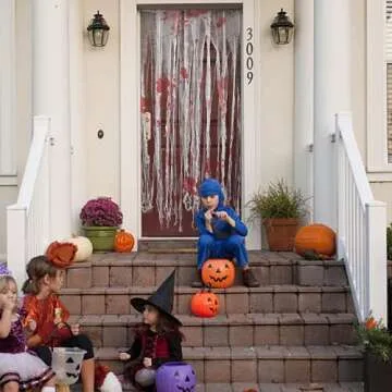 Sfcddtlg Halloween Doorway Curtain with Bloody Prints