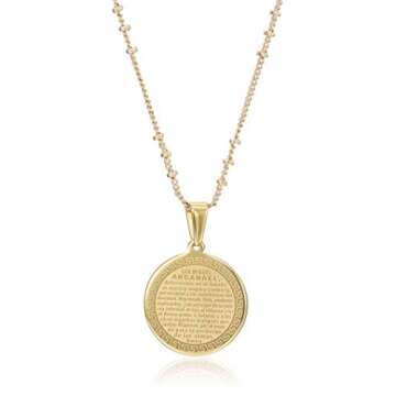 Saint Michael Archangel Necklace - 18K Gold Plated Pendant