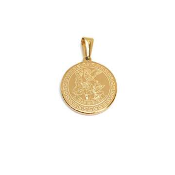 Saint Michael Archangel Necklace - 18K Gold Plated Pendant